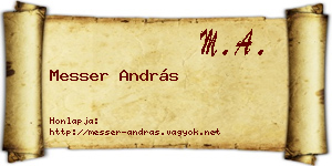 Messer András névjegykártya